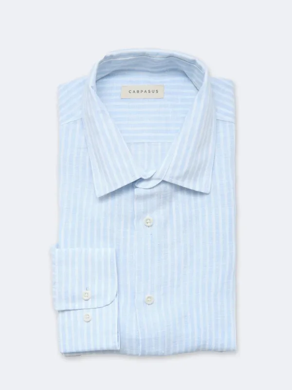 【CARPASUS】Shirt Avignon - Light Blue 淺水藍亞麻長袖襯衫 made by Blue Beach Denim