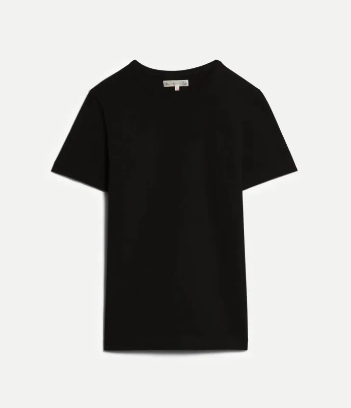 【Merz b. Schwanen】215 Loopwheeled Classic Fit Midweight T-Shirt Black 深黑色經典復古圓織有機棉素Tee made by Merz B. Schwanen