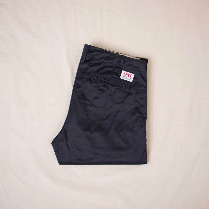 【ONI DENIM】747-WP-NVY West Point Chinos 海藍絲光棉西點軍校直筒卡其褲 made by Oni