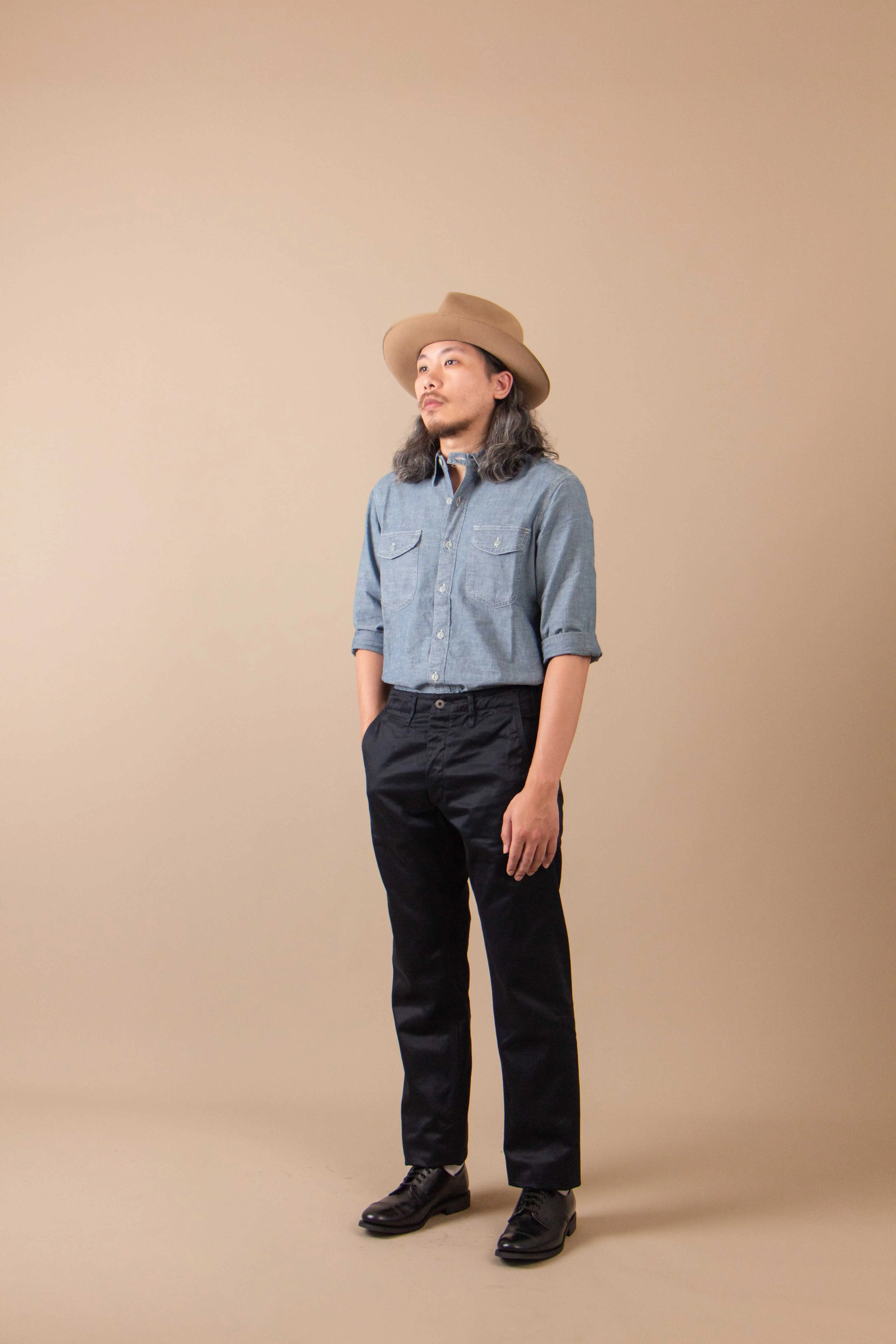【ONI DENIM】747-WP-NVY West Point Chinos 海藍絲光棉西點軍校直筒卡其褲 sold by Blue Beach Denim product image thumbnail 3