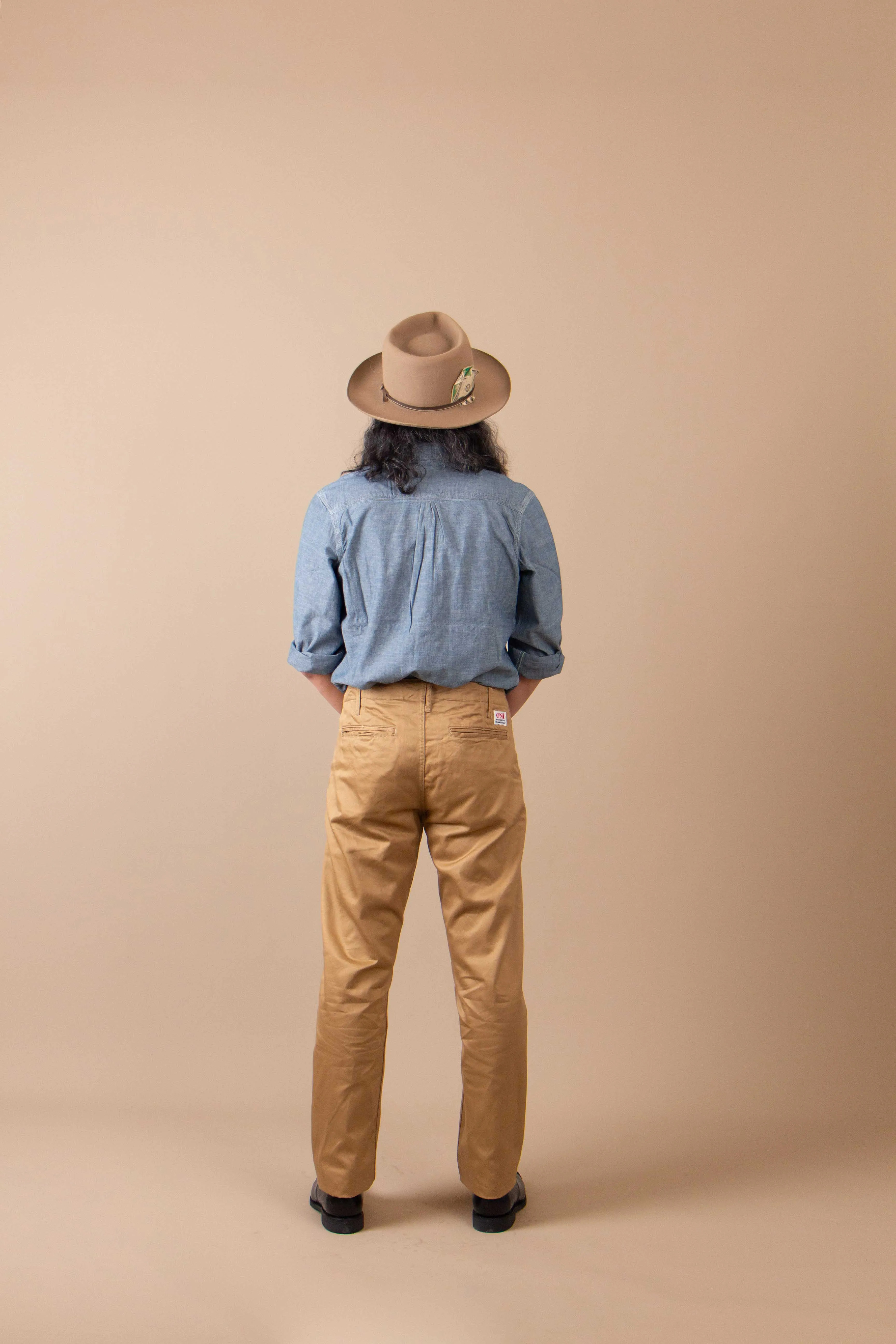 【ONI DENIM】747-WP-KHB West Point Chinos 卡其絲光棉西點軍校直筒卡其褲 sold by Blue Beach Denim product image thumbnail 5