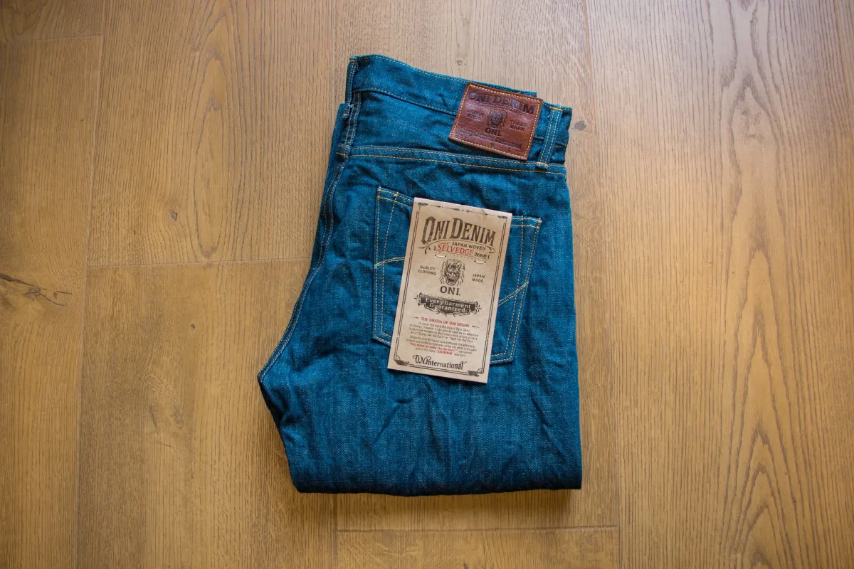 【ONI DENIM】271-OFBD 13.7 oz Old Faded Blue Denim 硫化古藍色赤耳經典直筒原色褲 made by Oni