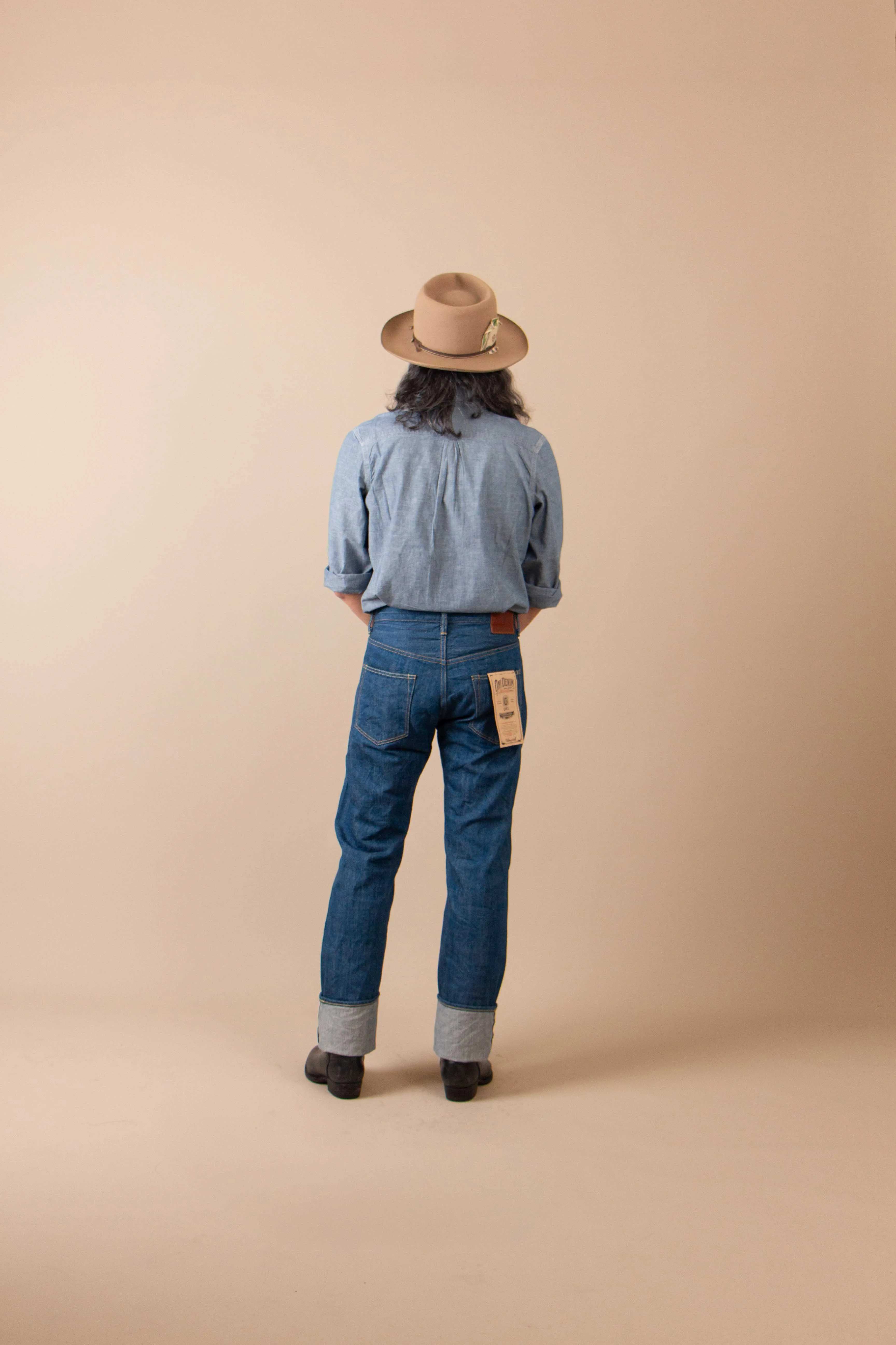 【ONI DENIM】271-OFBD 13.7 oz Old Faded Blue Denim 硫化古藍色赤耳經典直筒原色褲 sold by Blue Beach Denim product image thumbnail 5