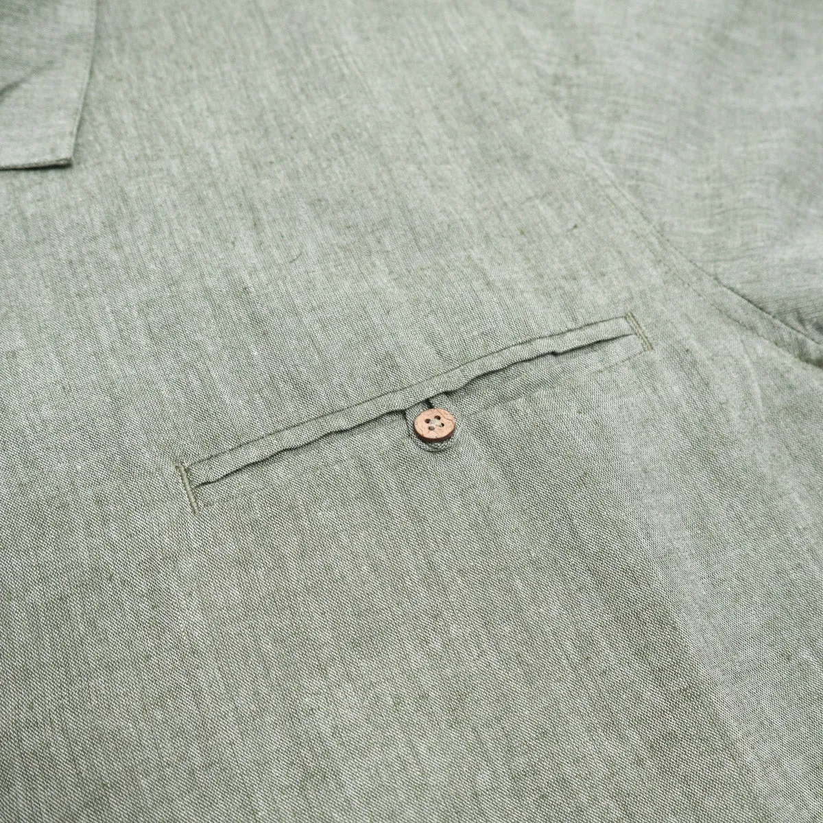 Short Sleeve Loop Shirt Grass Linen/Cotton sold by Brooklyn Clothing Co. product image thumbnail 4