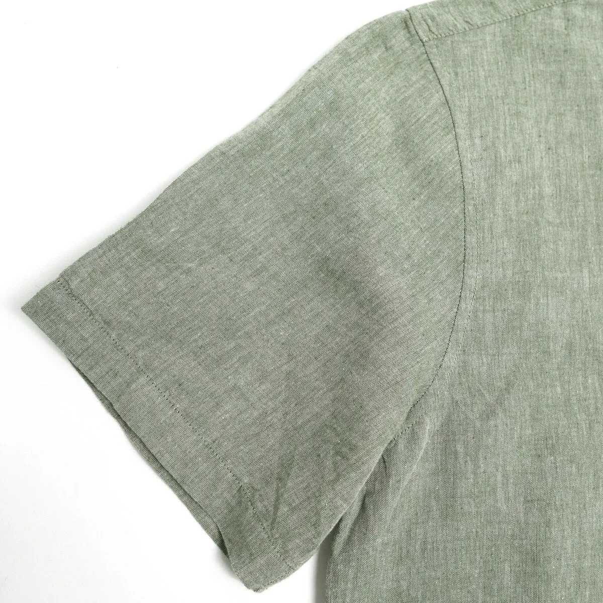 Short Sleeve Loop Shirt Grass Linen/Cotton sold by Brooklyn Clothing Co. product image thumbnail 5