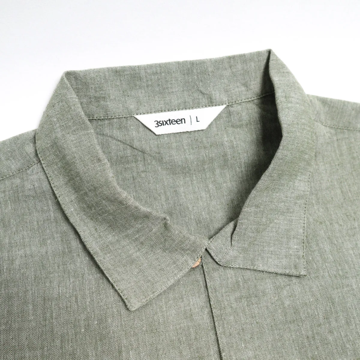 Short Sleeve Loop Shirt Grass Linen/Cotton sold by Brooklyn Clothing Co. product image thumbnail 2