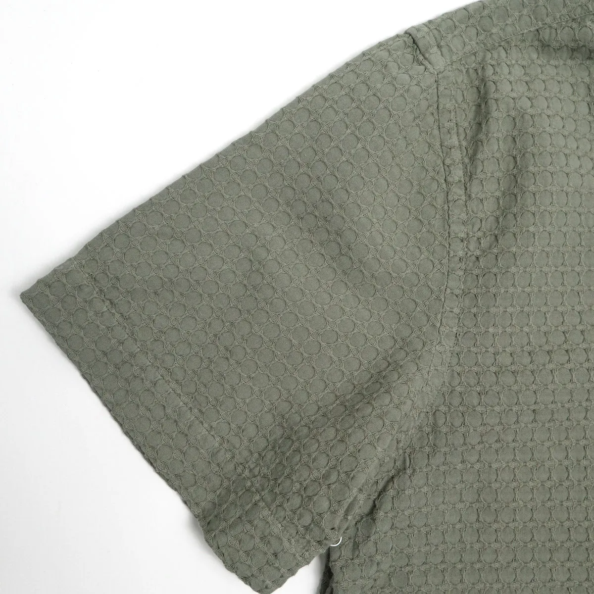 Resort Shirt Olive Geo Weave sold by Brooklyn Clothing Co. product image thumbnail 4