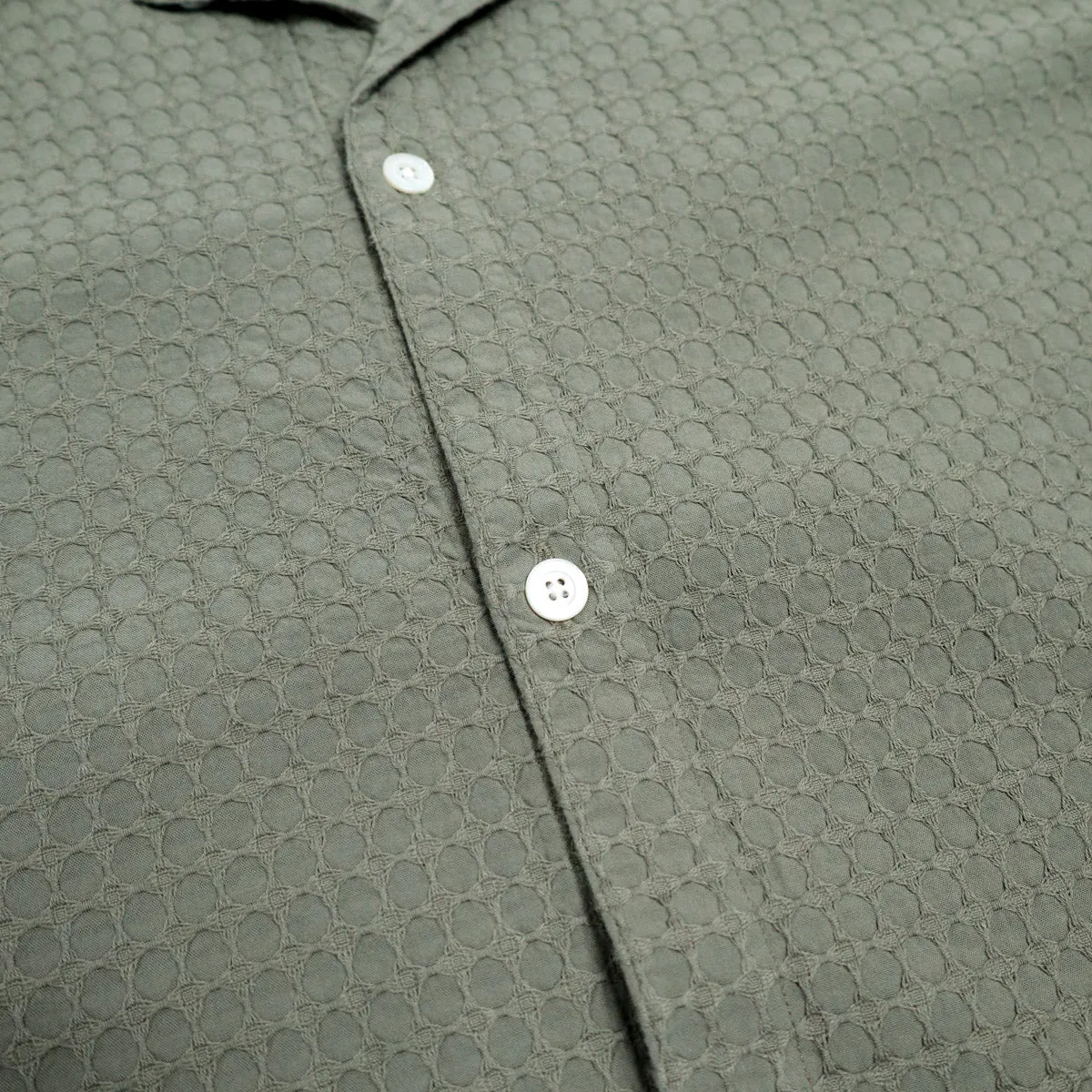 Resort Shirt Olive Geo Weave sold by Brooklyn Clothing Co. product image thumbnail 5