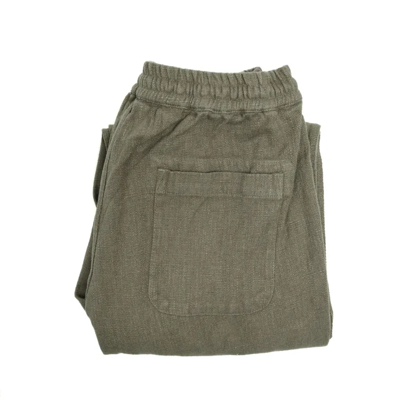 Easy Pant Olive Cotton/Linen made by 3sixteen