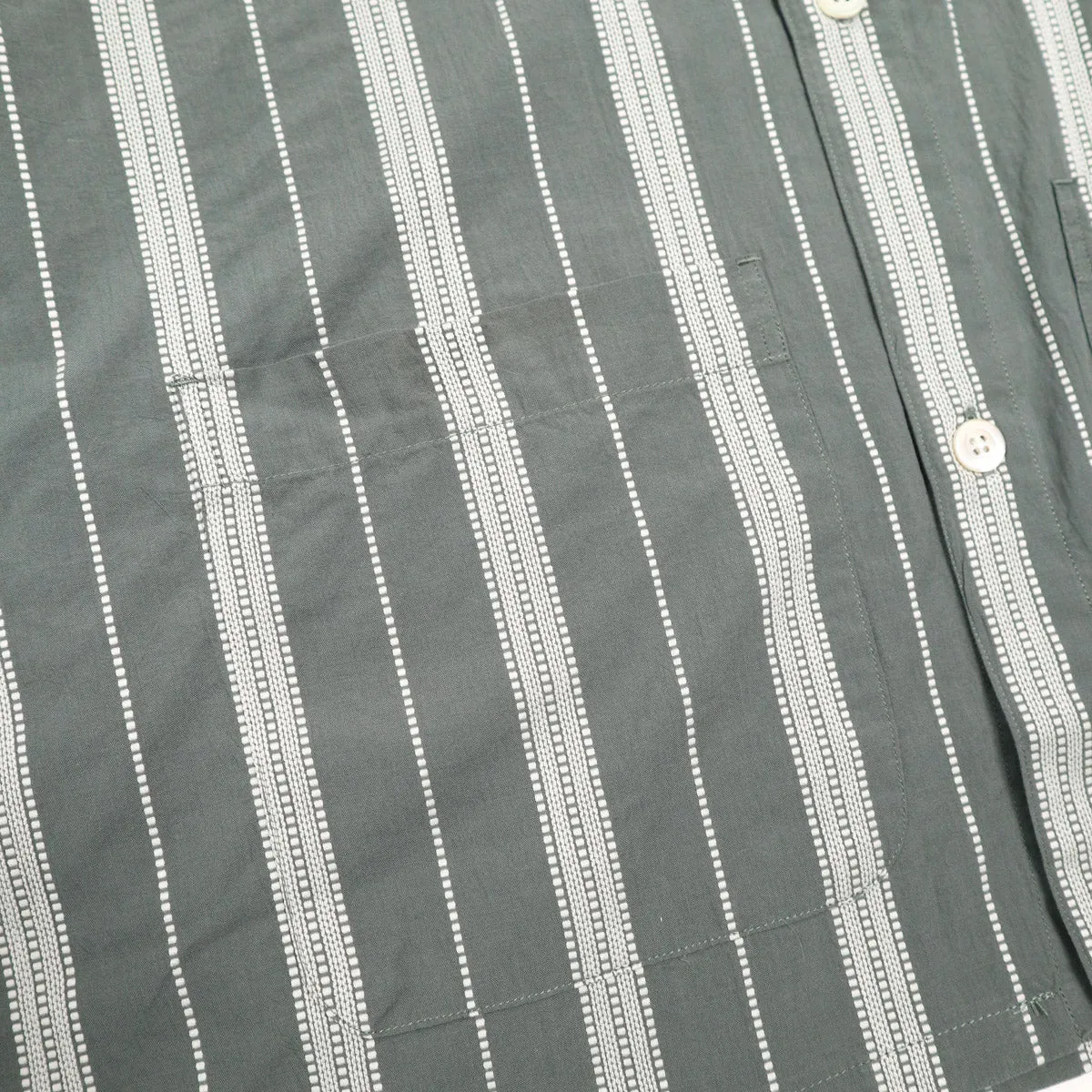 Cabana Shirt Sage Ticking Stripe sold by Brooklyn Clothing Co. product image thumbnail 4