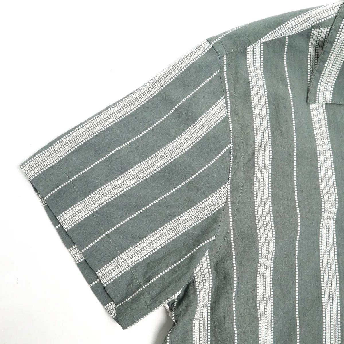 Cabana Shirt Sage Ticking Stripe sold by Brooklyn Clothing Co. product image thumbnail 5