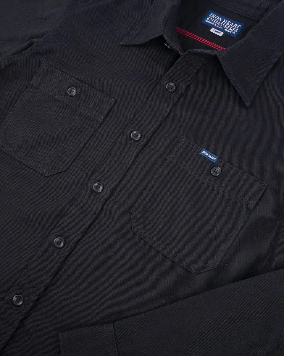 IHSH-414-BLK 9oz Cotton Linen Work Shirt Black sold by Brooklyn Clothing Co. product image thumbnail 2