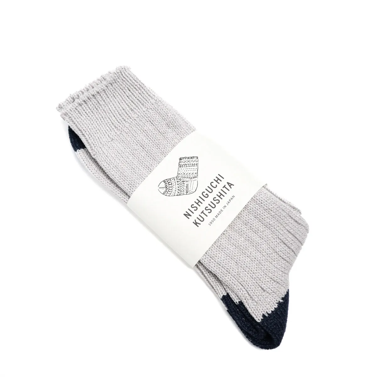 Boston Luxurious Cotton Ribbed Socks Light Grey sold by Brooklyn Clothing Co.