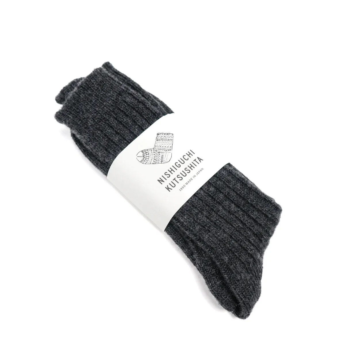 Praha Wool Ribbed Socks Charcoal sold by Brooklyn Clothing Co.