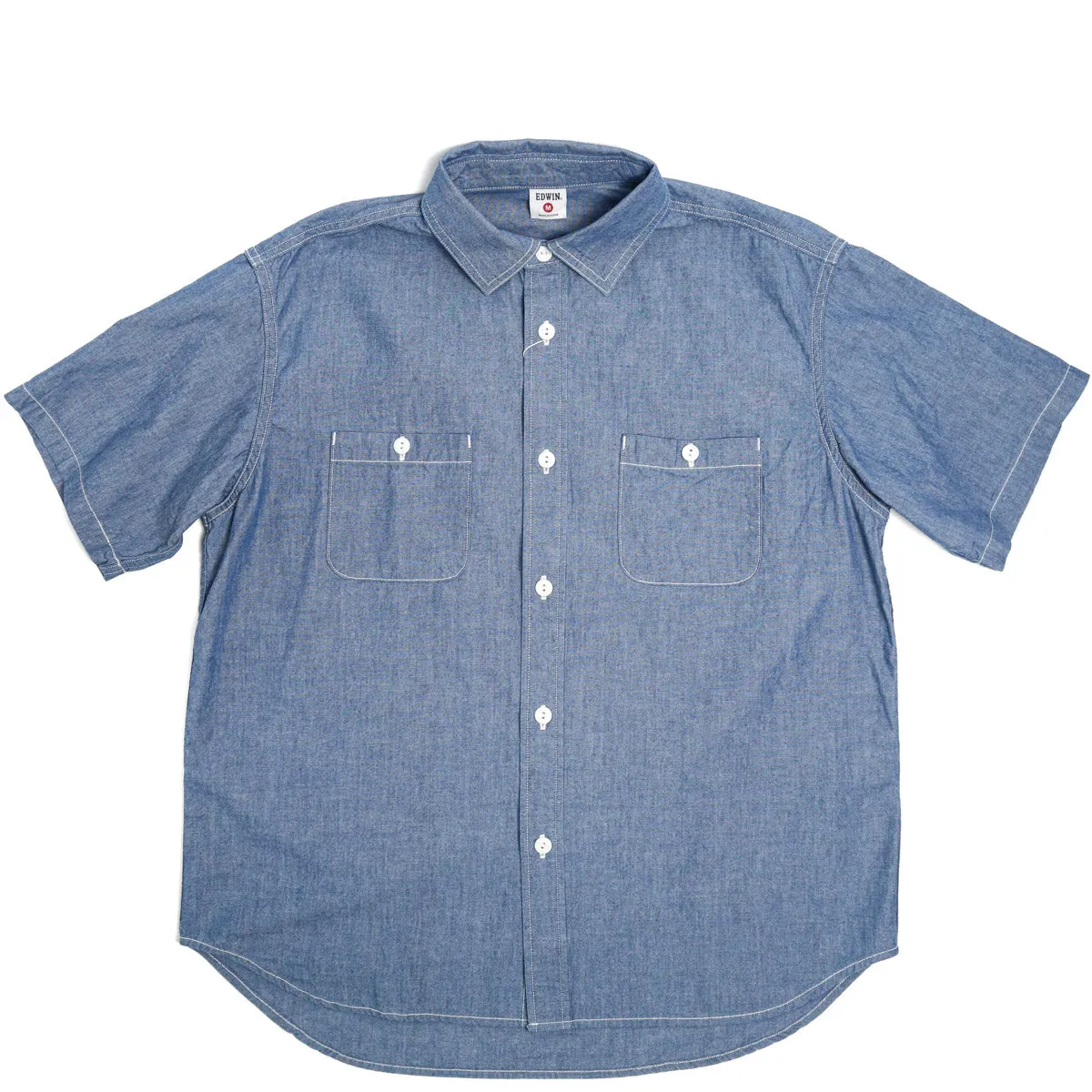 Short Sleeve Workshirt Blue Chambray sold by Brooklyn Clothing Co.