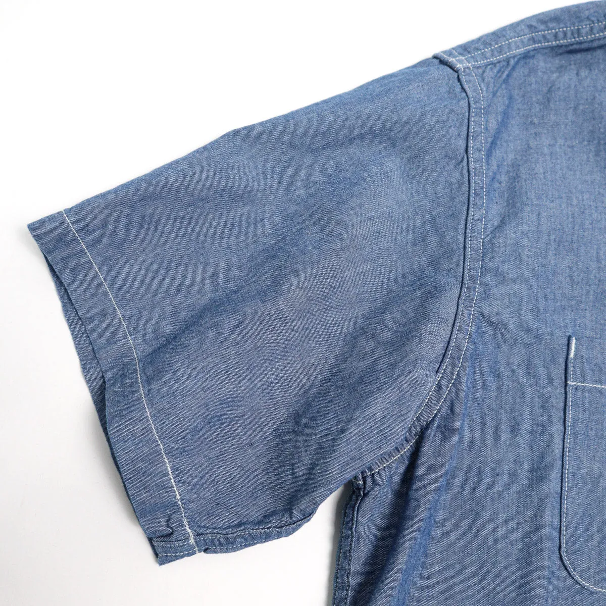 Short Sleeve Workshirt Blue Chambray sold by Brooklyn Clothing Co. product image thumbnail 4