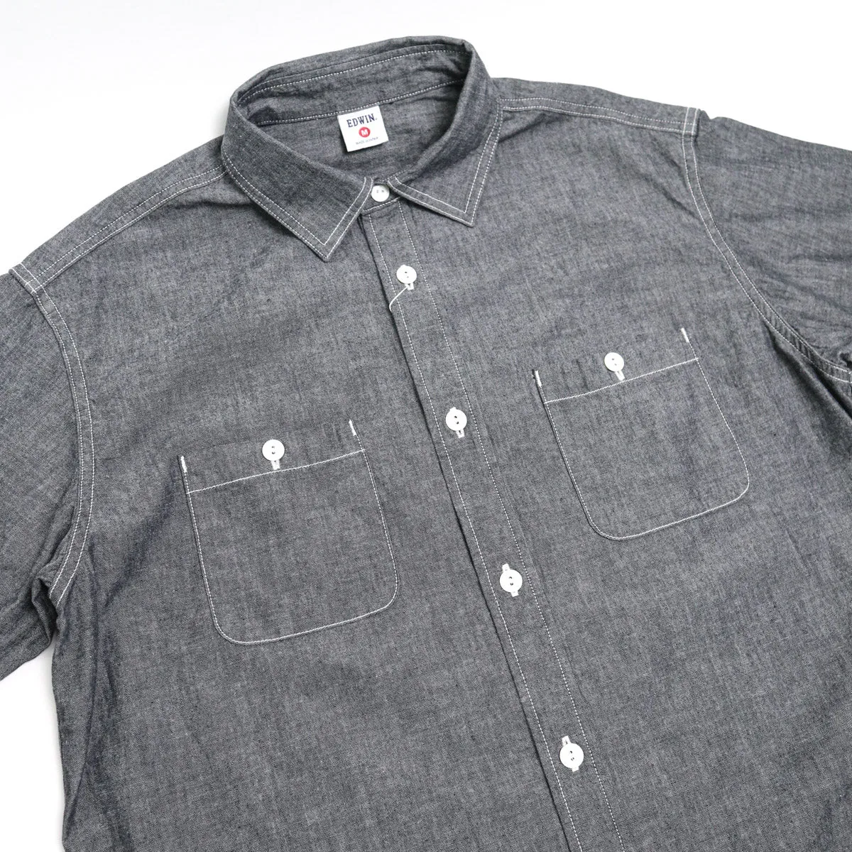 Short Sleeve Workshirt Black Chambray sold by Brooklyn Clothing Co. product image thumbnail 3