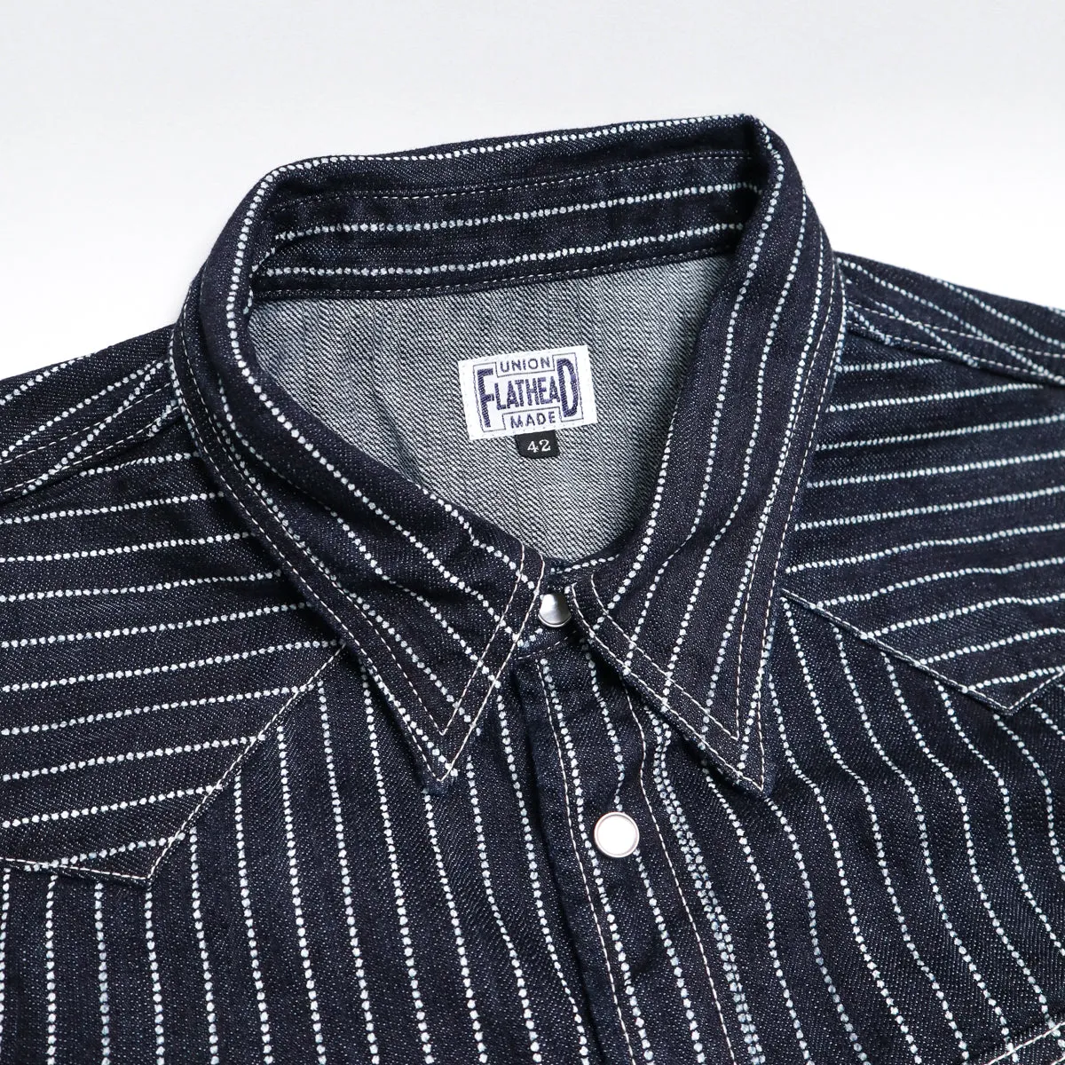 FN-SDW-701L 10oz Denim Wabash Western Shirt sold by Brooklyn Clothing Co. product image thumbnail 2