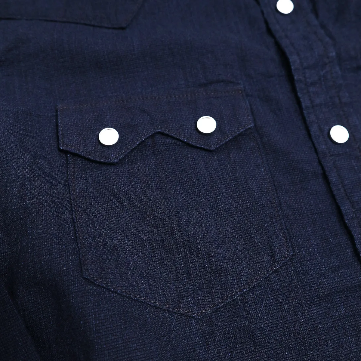 FN-SCW-002L 5.5oz Indigo Dobby Western Shirt sold by Brooklyn Clothing Co. product image thumbnail 4