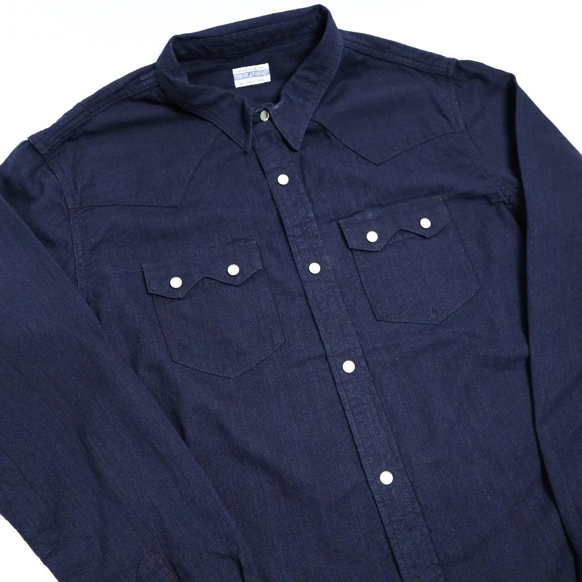 FN-SCW-002L 5.5oz Indigo Dobby Western Shirt sold by Brooklyn Clothing Co. product image thumbnail 3