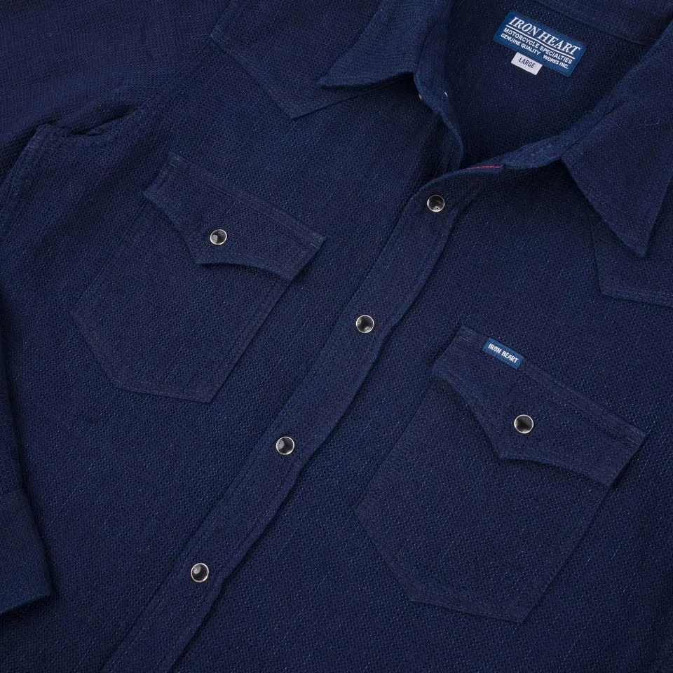 IHSH-413-IND 5oz Selvedge Dobby Cloth Western Shirt Indigo sold by Brooklyn Clothing Co. product image thumbnail 4