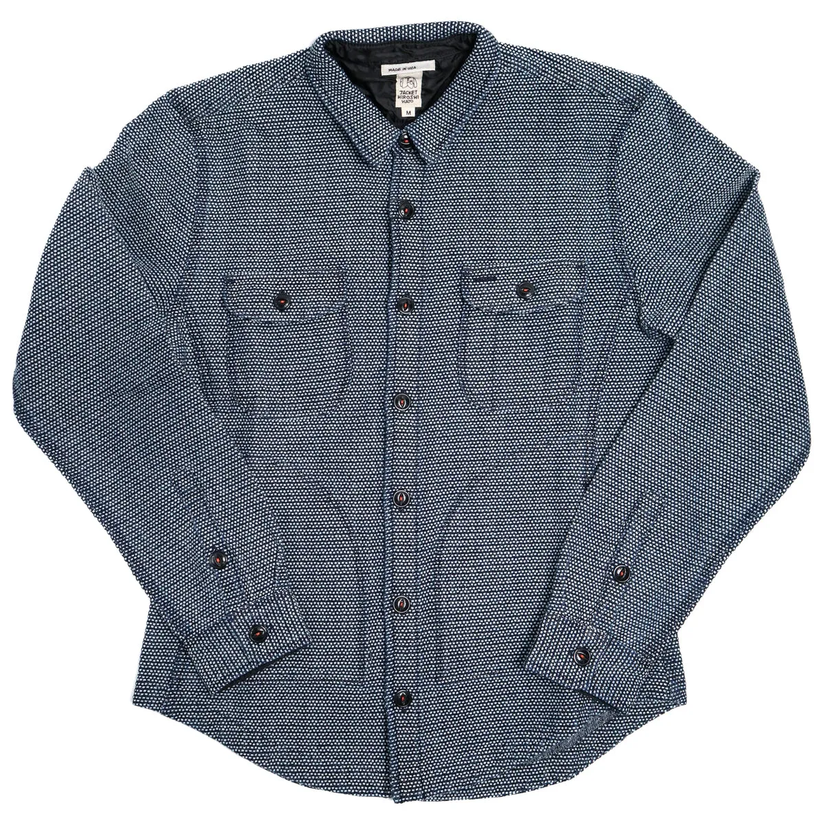The Anvil Birds Eye Sashiko Dark Indigo sold by Brooklyn Clothing Co.