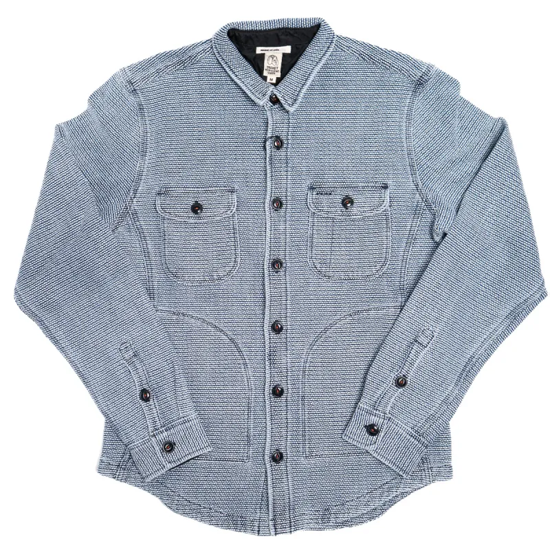 The Anvil Birds Eye Sashiko Light Indigo sold by Brooklyn Clothing Co.