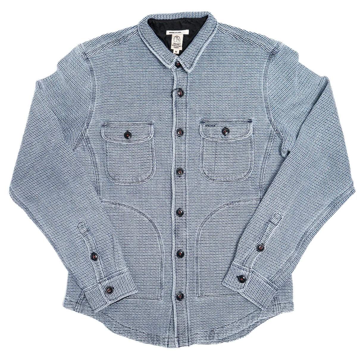 The Anvil Birds Eye Sashiko Light Indigo sold by Brooklyn Clothing Co.