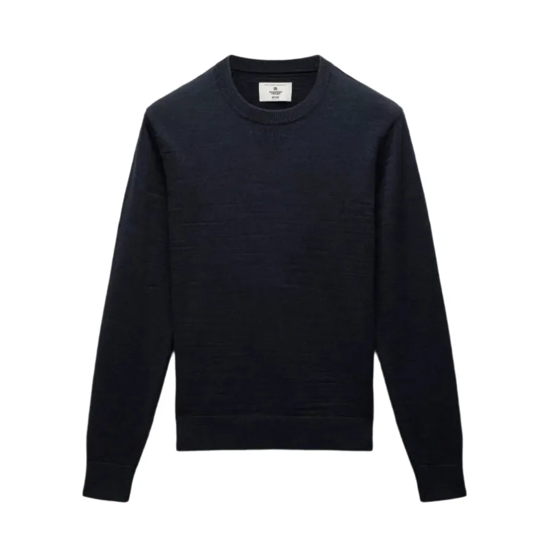 Cotton Slub Laurel Crewneck Navy sold by Brooklyn Clothing Co.