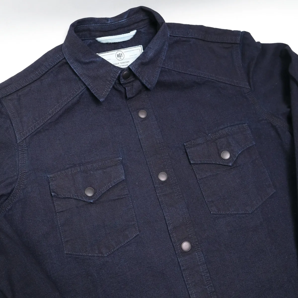 Western Shirt 11oz Rinsed Indigo Selvedge Canvas sold by Brooklyn Clothing Co. product image thumbnail 3