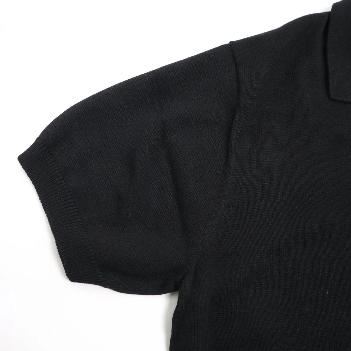 Knit Polo Black Pima Cotton sold by Brooklyn Clothing Co. product image thumbnail 3