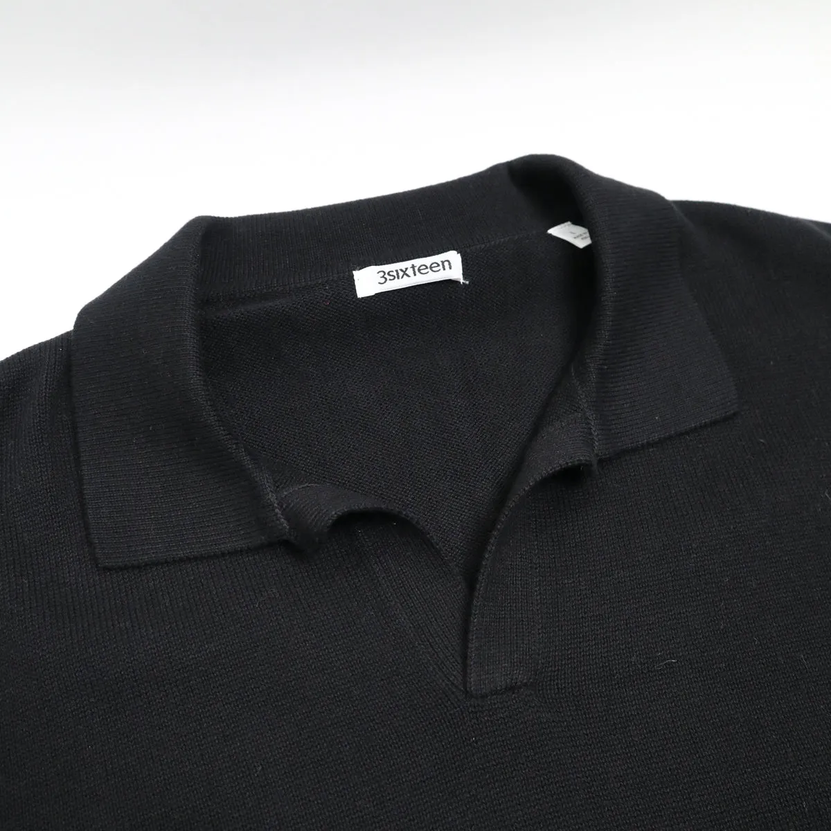 Knit Polo Black Pima Cotton sold by Brooklyn Clothing Co. product image thumbnail 2