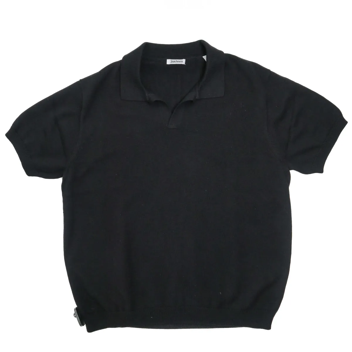 Knit Polo Black Pima Cotton sold by Brooklyn Clothing Co.