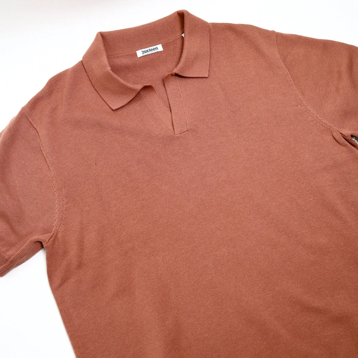 Knit Polo Clay Pima Cotton sold by Brooklyn Clothing Co. product image thumbnail 4