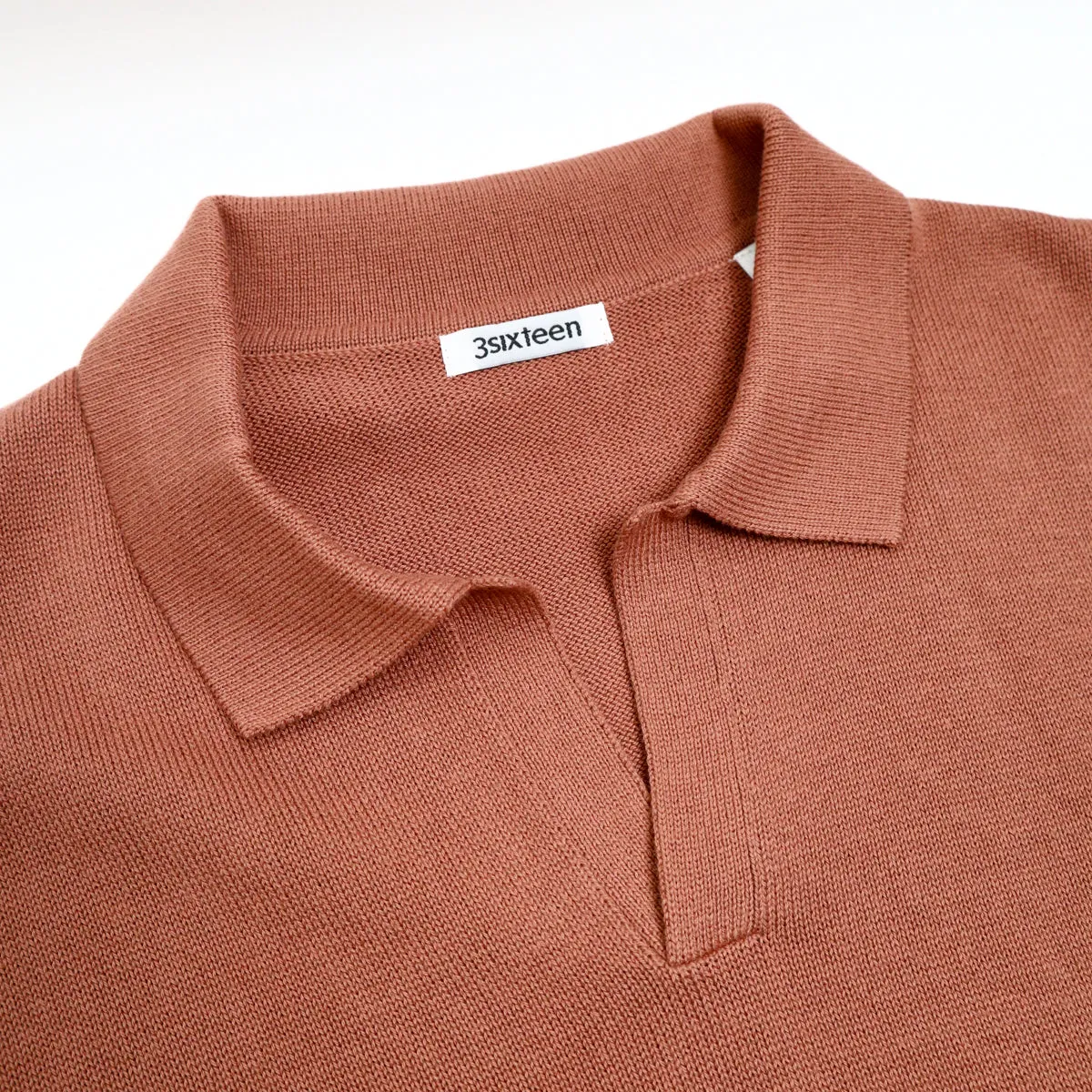 Knit Polo Clay Pima Cotton sold by Brooklyn Clothing Co. product image thumbnail 2