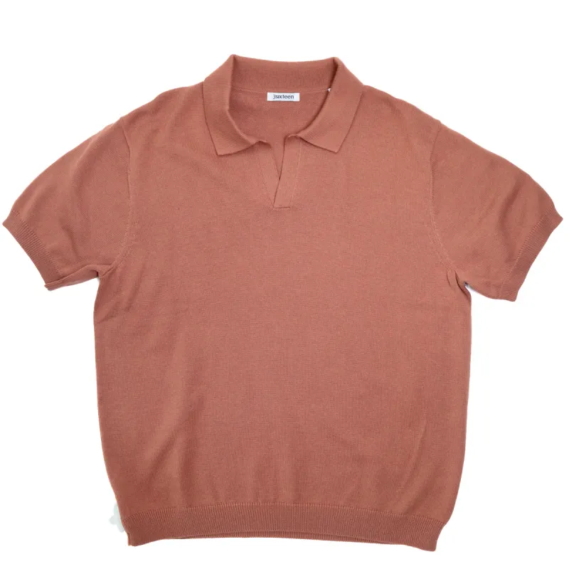 Knit Polo Clay Pima Cotton sold by Brooklyn Clothing Co.
