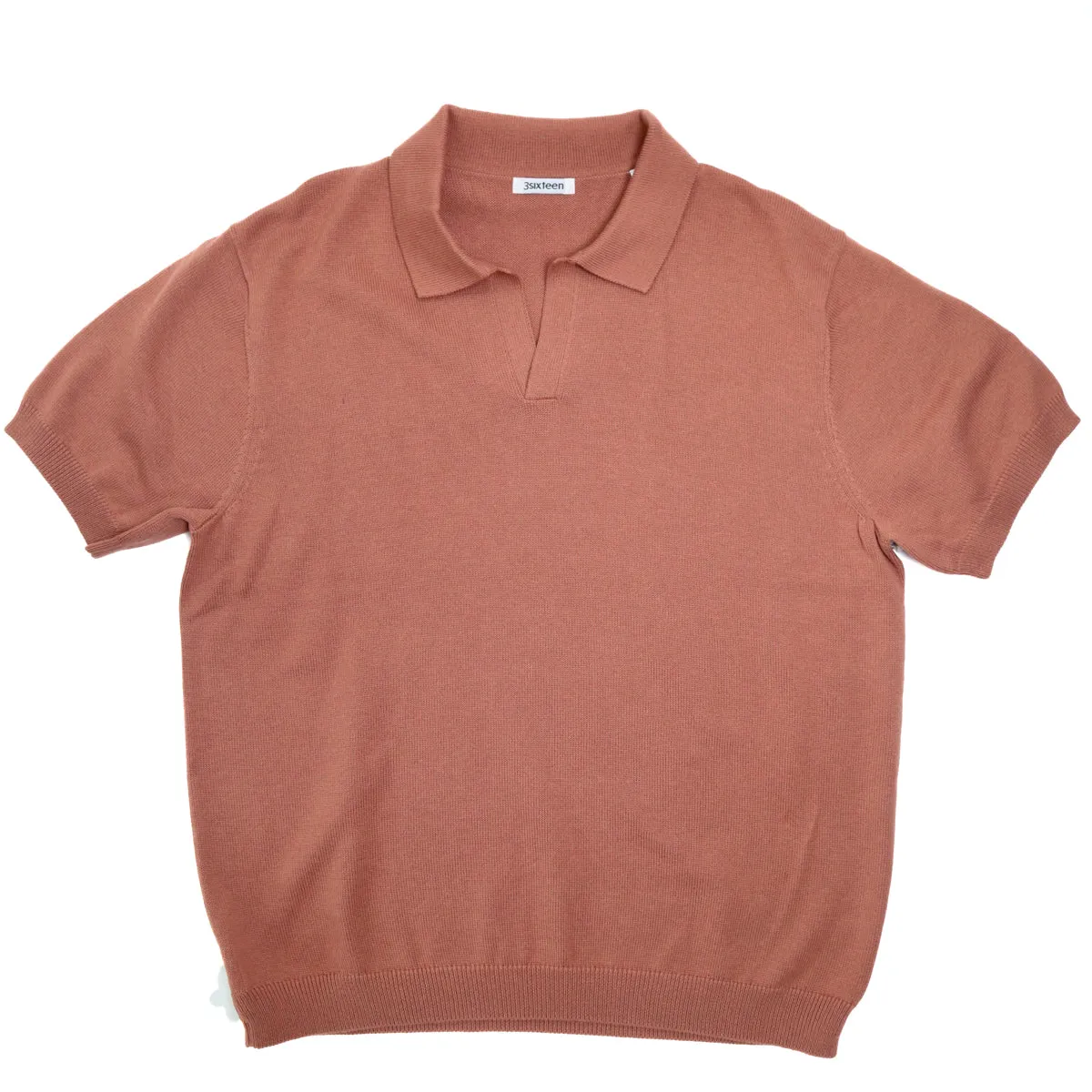 Knit Polo Clay Pima Cotton sold by Brooklyn Clothing Co.