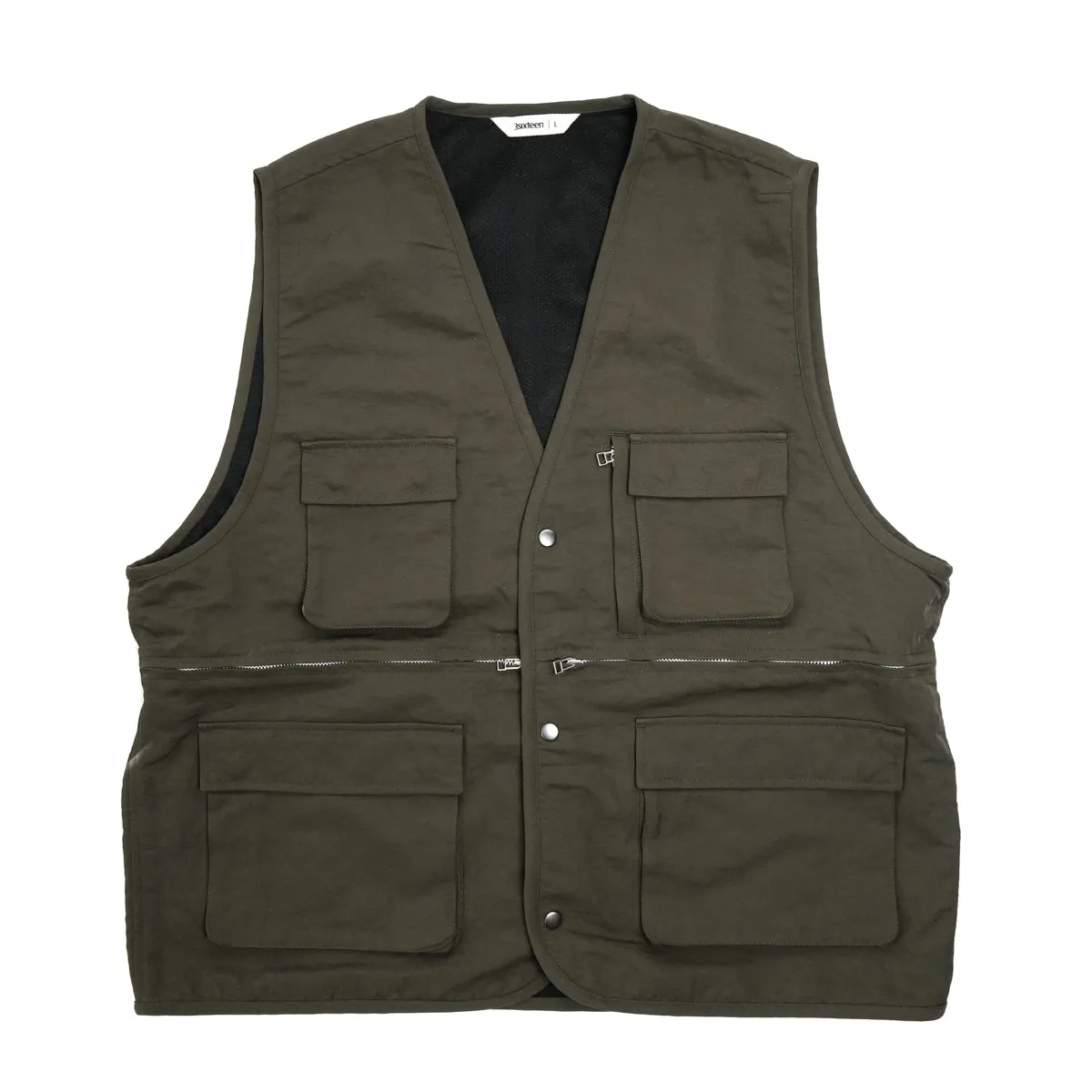 Field Vest Olive Wrinkle Nylon sold by Brooklyn Clothing Co.