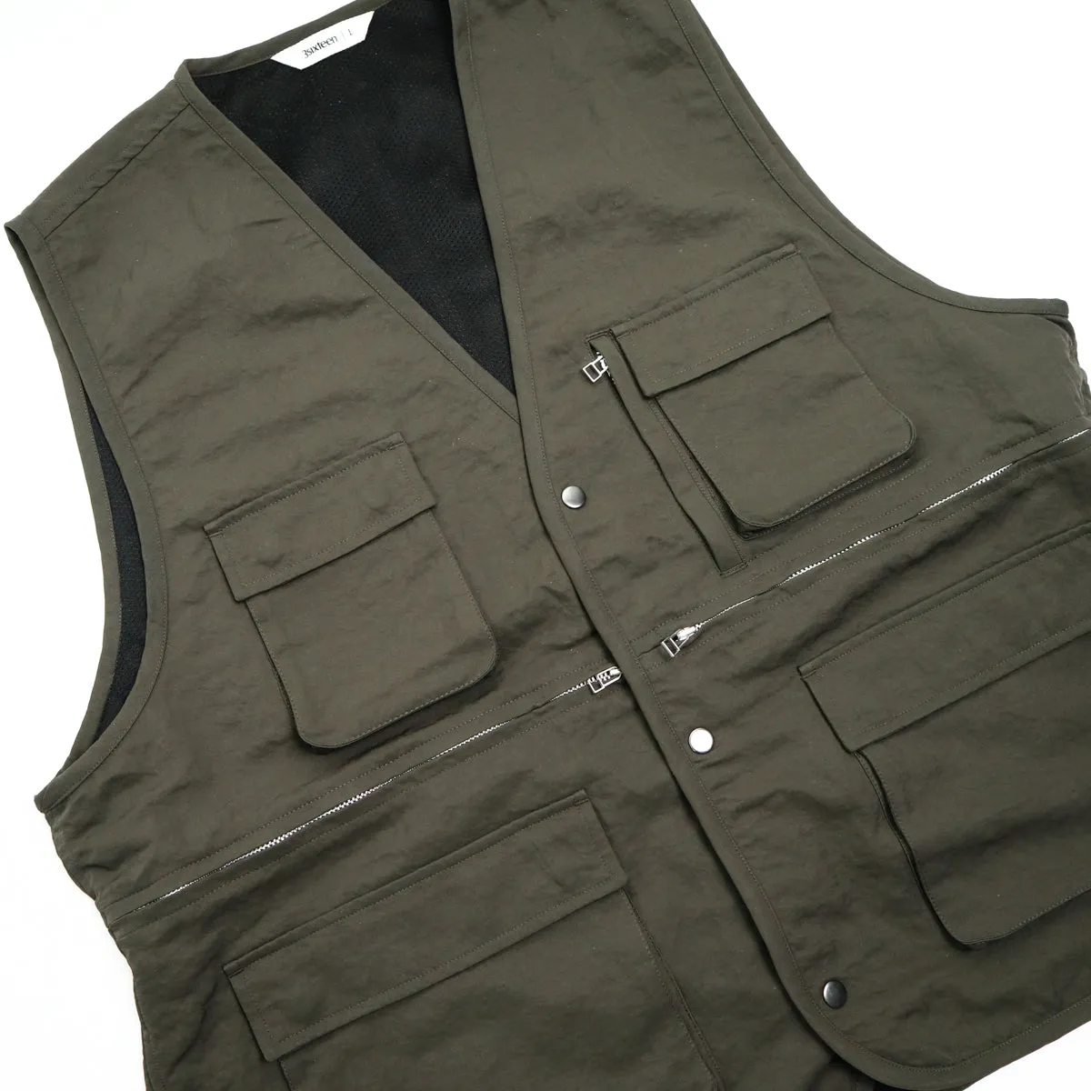 Field Vest Olive Wrinkle Nylon sold by Brooklyn Clothing Co. product image thumbnail 2