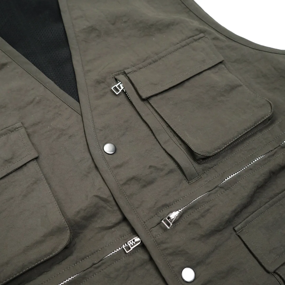 Field Vest Olive Wrinkle Nylon sold by Brooklyn Clothing Co. product image thumbnail 4