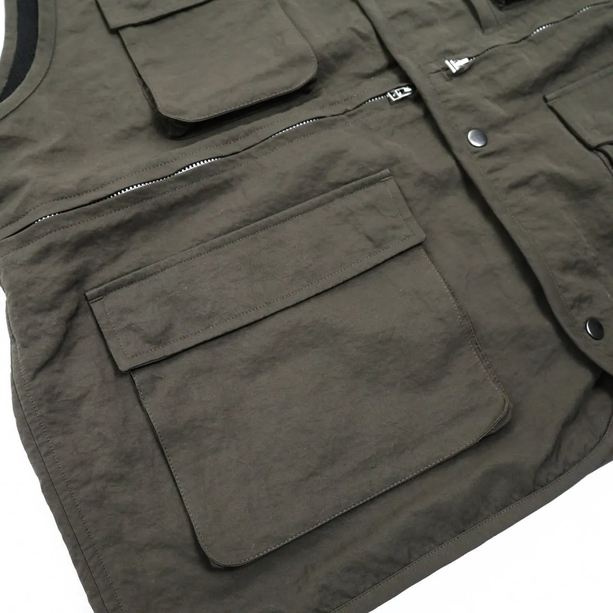 Field Vest Olive Wrinkle Nylon sold by Brooklyn Clothing Co. product image thumbnail 5