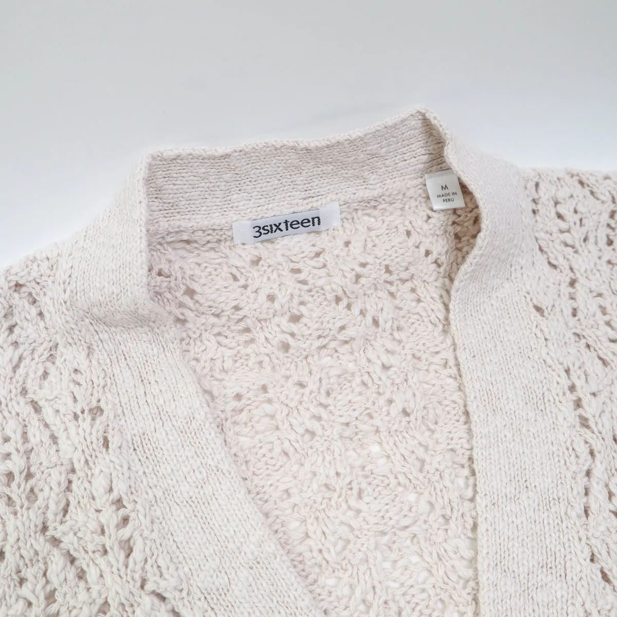 Classic Cardigan Ecru Flamme Lace Knit sold by Brooklyn Clothing Co. product image thumbnail 3