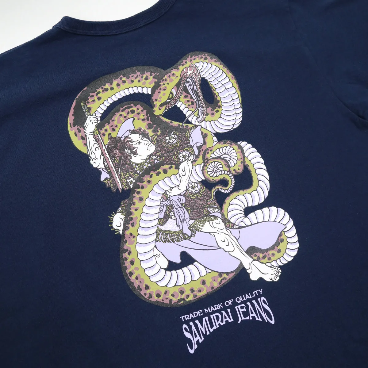 SJST25-102L "SNAKE SLAYER" Heavyweight Tee Navy sold by Brooklyn Clothing Co. product image thumbnail 2