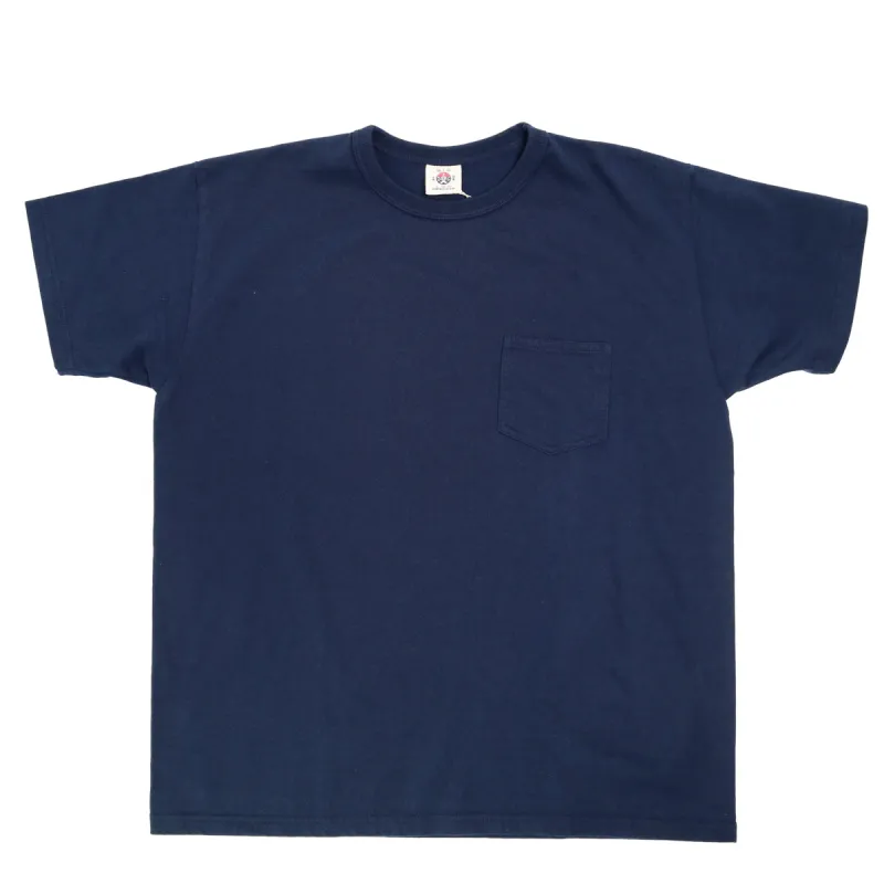 SJST25-102L "SNAKE SLAYER" Heavyweight Tee Navy sold by Brooklyn Clothing Co.