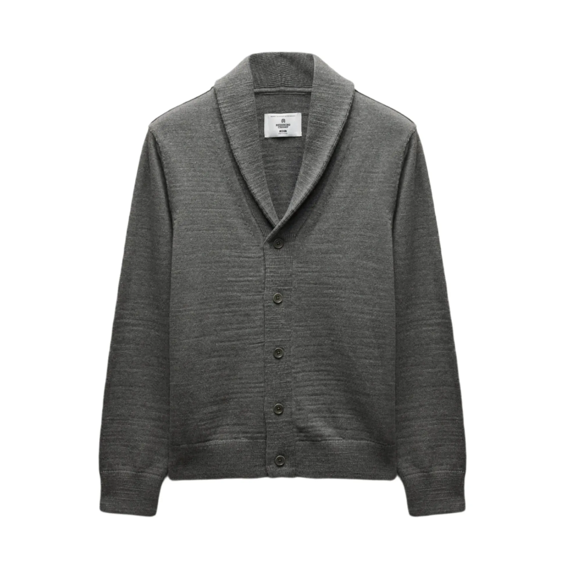 Cotton Slub Laurel Shawl Cardigan Heather Carbon sold by Brooklyn Clothing Co.