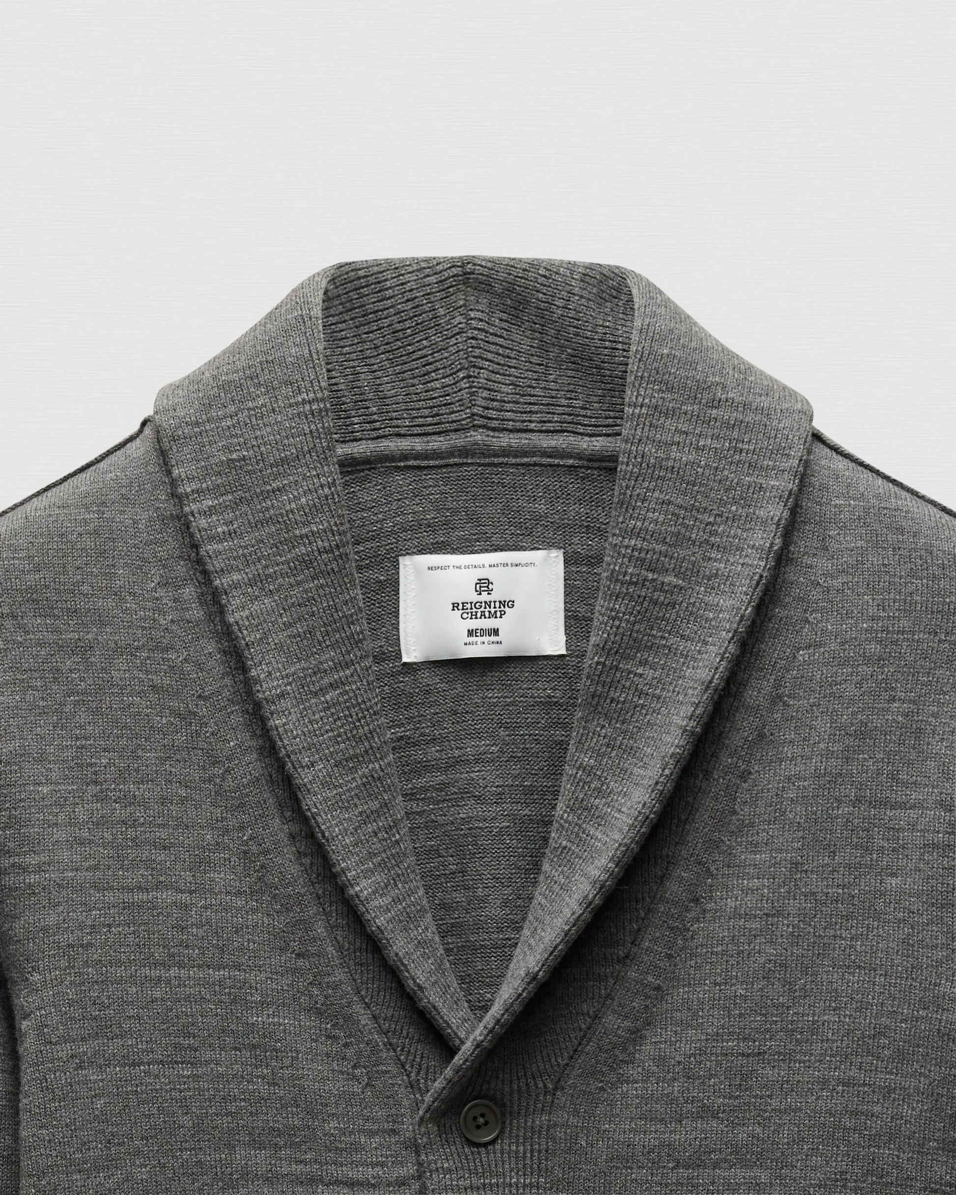 Cotton Slub Laurel Shawl Cardigan Heather Carbon sold by Brooklyn Clothing Co. product image thumbnail 2