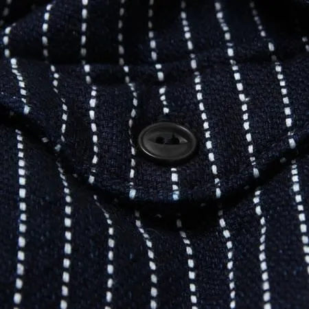 Indigo Stripe Heavy Flannel Shirt sold by Brooklyn Clothing Co. product image thumbnail 2