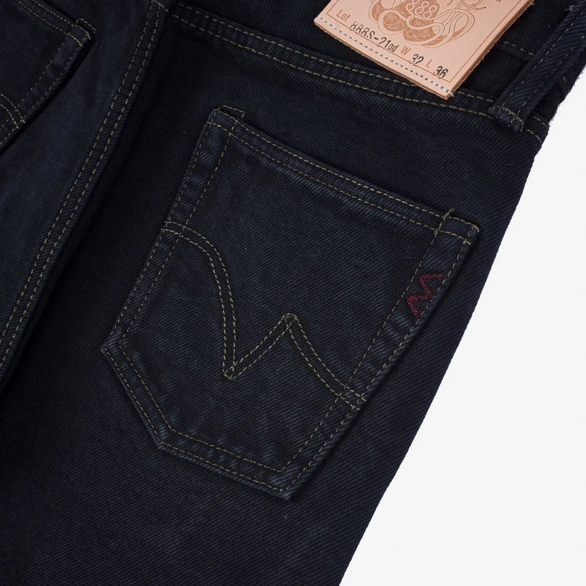 IH-888s-21od 21oz Selvedge Denim Medium/High Rise Tapered Cut Jeans Indigo Overdyed Black sold by Brooklyn Clothing Co. product image thumbnail 5