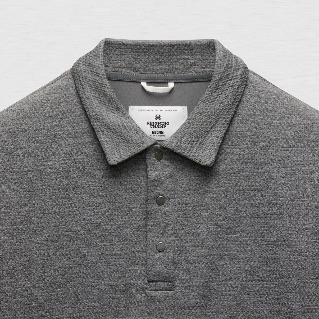 Solotex Mesh Tiebreak Polo Heather Carbon sold by Brooklyn Clothing Co. product image thumbnail 2