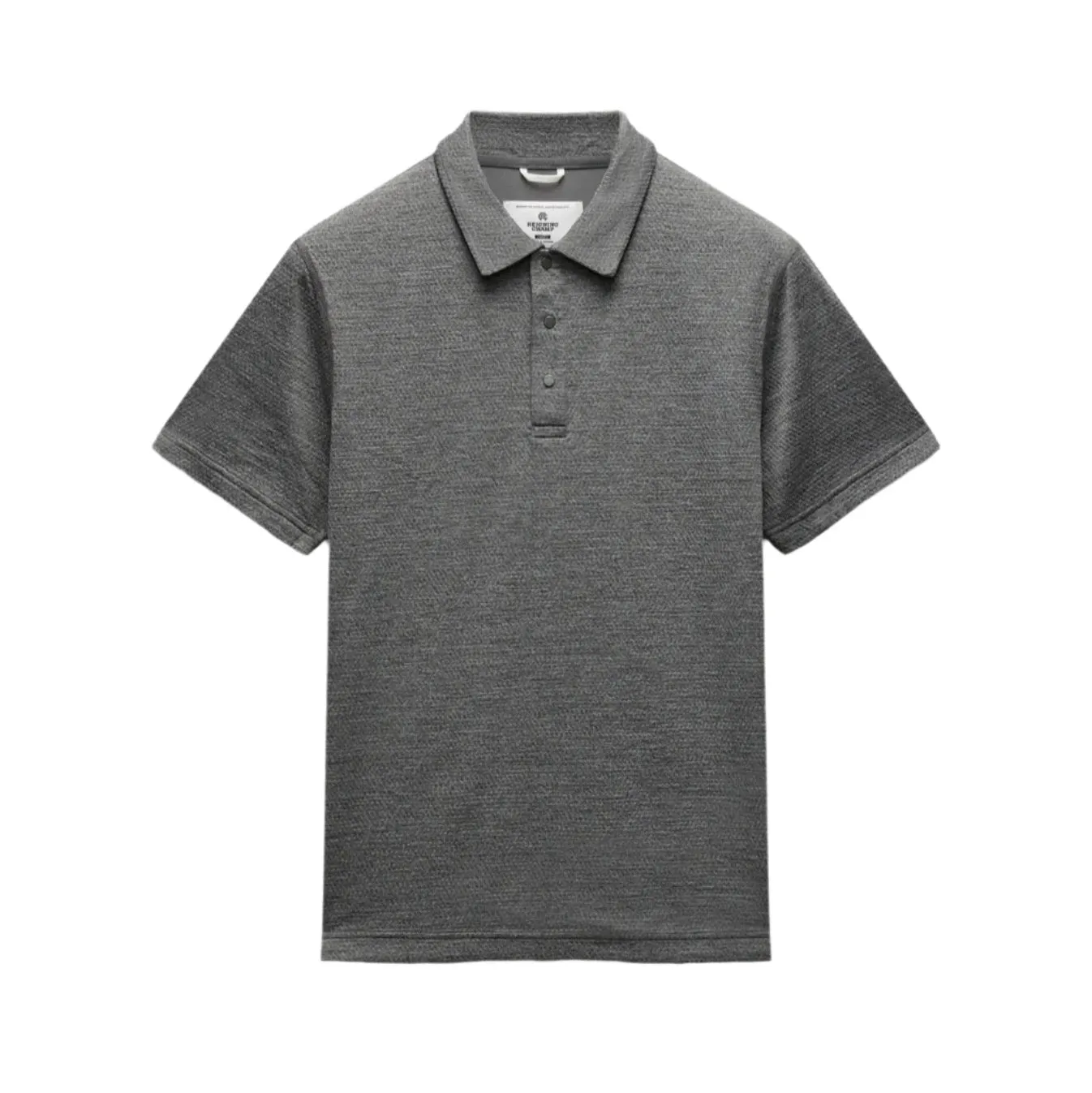 Solotex Mesh Tiebreak Polo Heather Carbon sold by Brooklyn Clothing Co.